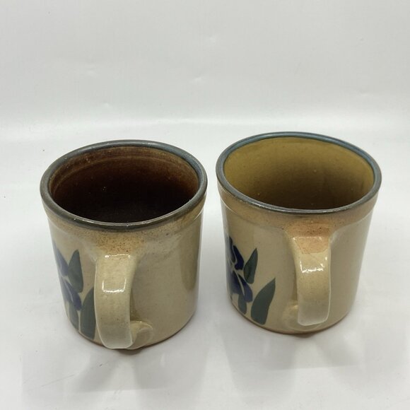 Monroe Salt Works Pottery Mugs Iris Handmade Art Studio Pottery Coffee Cup 4" - Picture 4 of 12